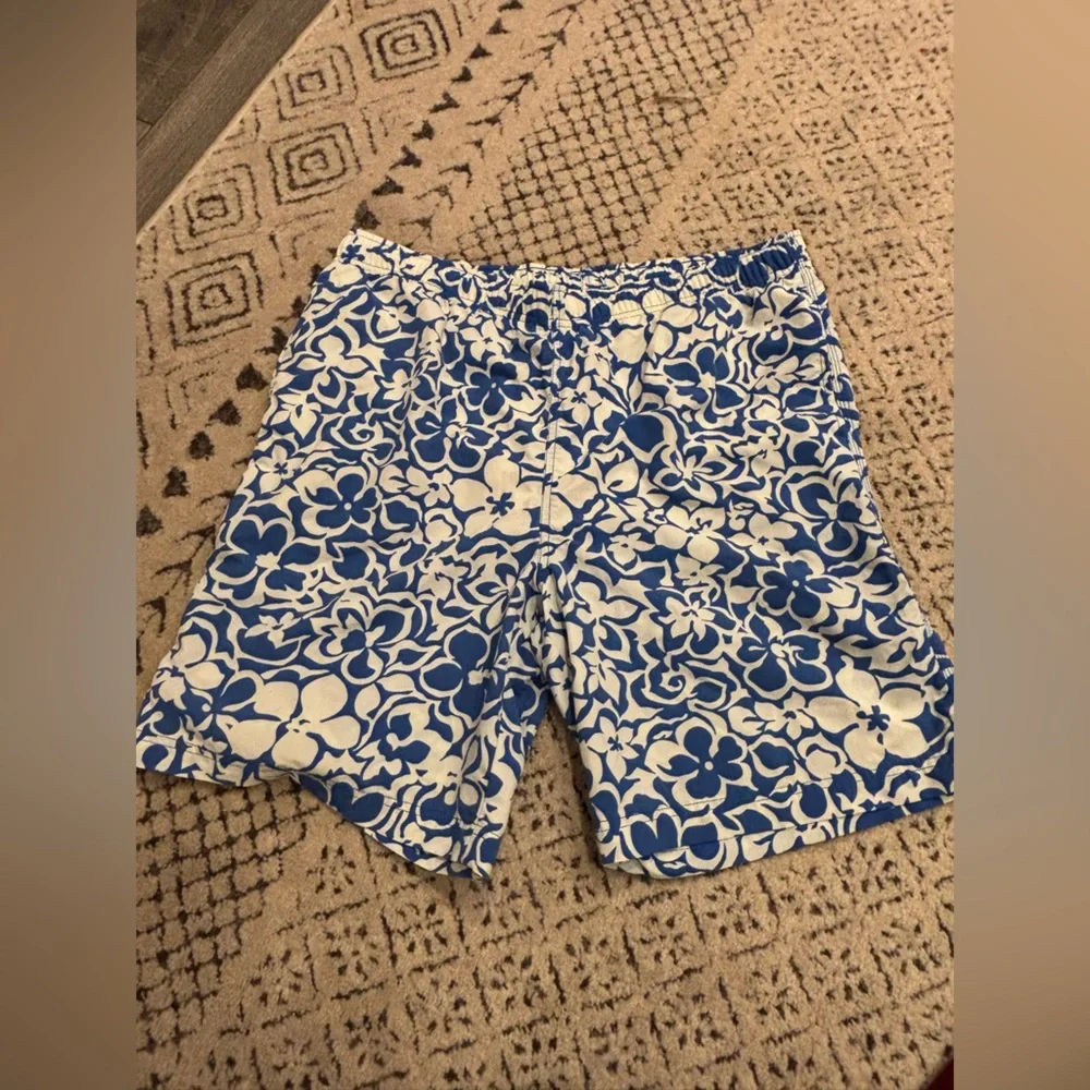 Lands' End Men's Tropical Hibiscus Swim Trunks - Size L (36-38)‎